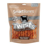 SmartBones torsades poulet-buffle avant, goût riche et sans cuir.