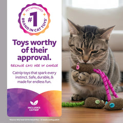 SmartyKat ratón mágico con cintas coloridas, fomenta persecución y ejercicio suave.