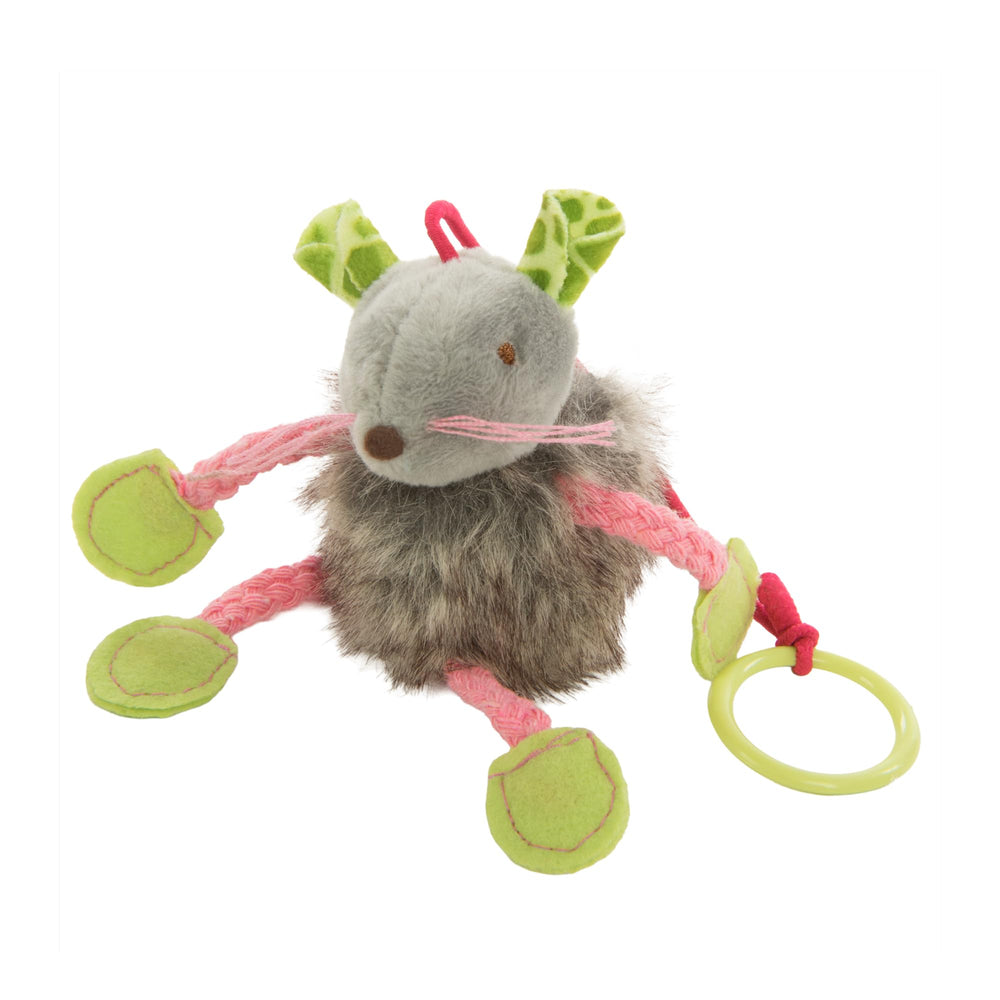 SmartyKat ratón rebotador con cuerda elástica, estimula juego activo