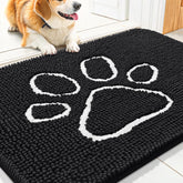Smiry alfombra puerta con patas de perro mojadas, absorbe humedad y mantiene la entrada limpia