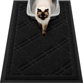 Smiry alfombrilla antideslizante para arena de gatos evita deslizamientos y mantiene el suelo limpio.
