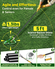 SMOQIO Snake Grabber Tool ofrece cierre rápido para fijar fauces con control.