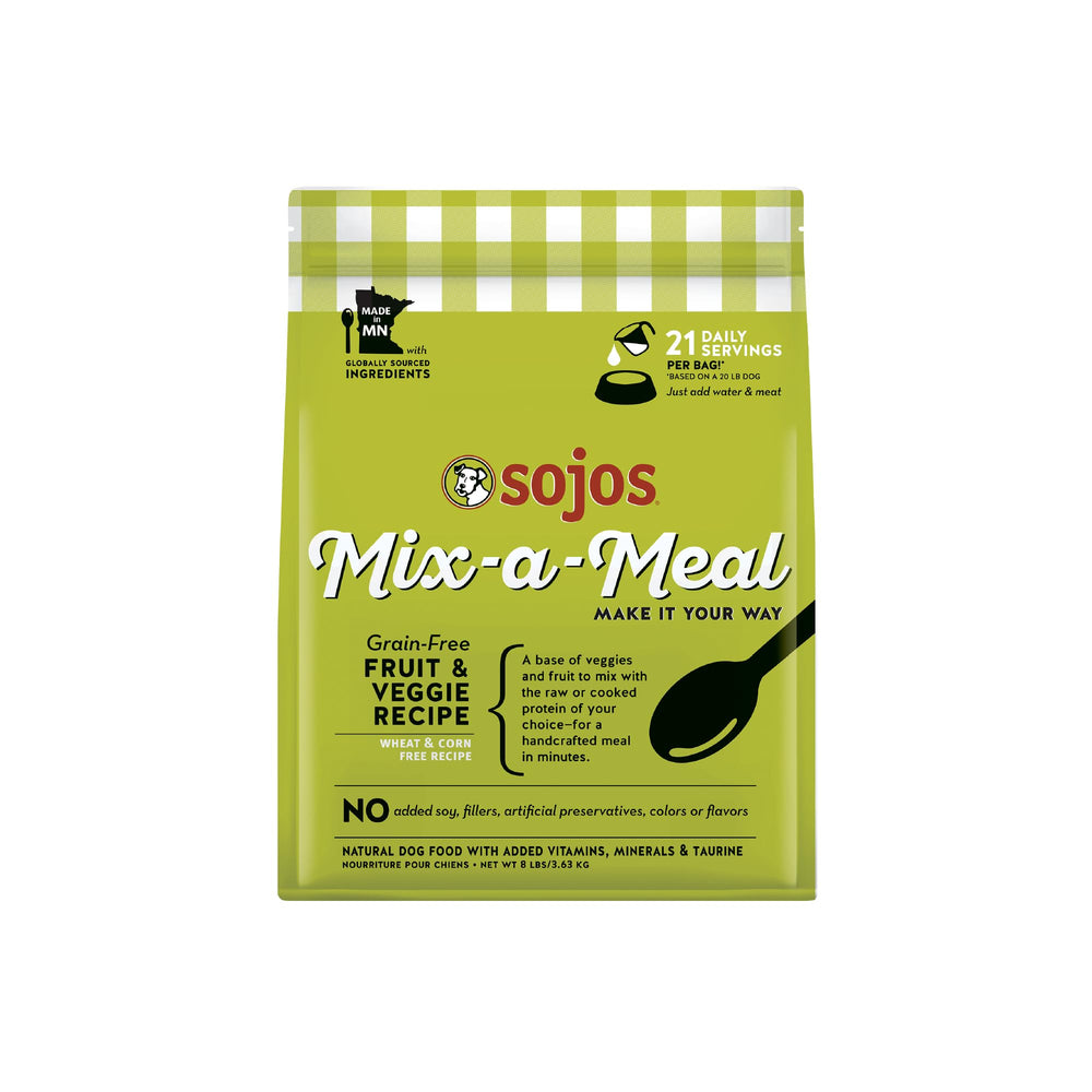 SOJOS Mix-A-Meal base de frutas y verduras para perros, rico en nutrientes