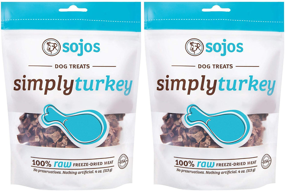 SOJOS croquetas de pavo para perros en empaque, ideal para entrenamiento.