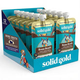 Solid Gold caldo de hueso de pavo en bote para perros, ideal para hidratar croquetas.