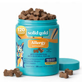 Solid Gold envase con masticables para alergias y aroma a tocino