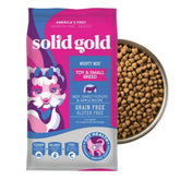 Solid Gold Mighty Mini: bocado tamaño mini para perros pequeños, masticación fácil.