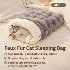SOMAHE cama-gato interior-sherpa: forro suave para mayor comodidad.