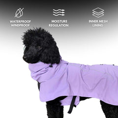 Tejido transpirable Spark Paws que regula la temperatura para días lluviosos.