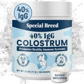 Special Breed colostro de pasto empaque compacto para almacenar y apoyar el sistema inmune