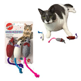 SPOT ratón interactivo de arpillera para gatos, ideal para juego en interiores.