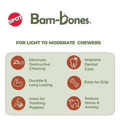 SPOT Bam-Bones promueve masticación prolongada para perros activos