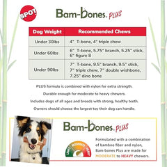 SPOT Bam-Bones Plus: diseño triple con agarre cómodo para perros activos.