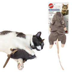 SPOT Big Mouse Bertha, juguete de peluche para gato, ideal para acechar y abrazar