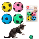 SPOT esponja bola-fútbol rosa para gatos, ideal para perseguir y jugar