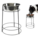SPOT Hi Rise: tazón de acero inoxidable 2 qt, cómodo para perros.