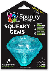 Spunky Pup Diamante con pito incorporado para juego interactivo y duradero.