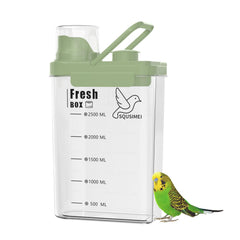 SQUSIMEI contenedor semillas para pajaro 2-8l externo, organizador práctico y compacto.