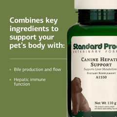 Standard Process Canine Hepatic Support: cucharita pequeña para dosis precisa en perros pequeños.