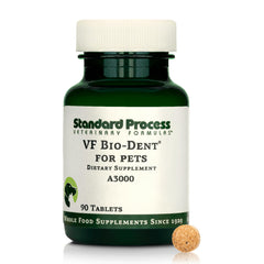 Frasco de VF Bio-Dent de Standard Process con tabletas para mascotas