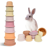 Starfa Lab tazas apilables moradas para mascotas pequeñas, ideal para esconder golosinas.