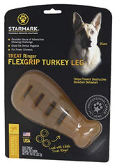 Starmark Treat Ringer Flex Grip pierna de pavo, mordedor resistente.
