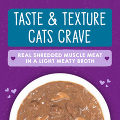 Stella & Chewy's Carnivore Cravings con caballa desmenuzada en caldo, sabor intenso.