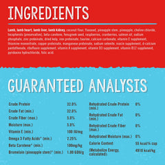 Stella & Chewy's ingredientes naturales: frutas y verduras orgánicas