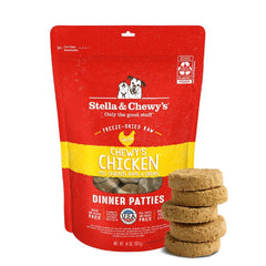Stella & Chewy's medallones crudos de pollo, ideal como comida completa para perros exigentes.