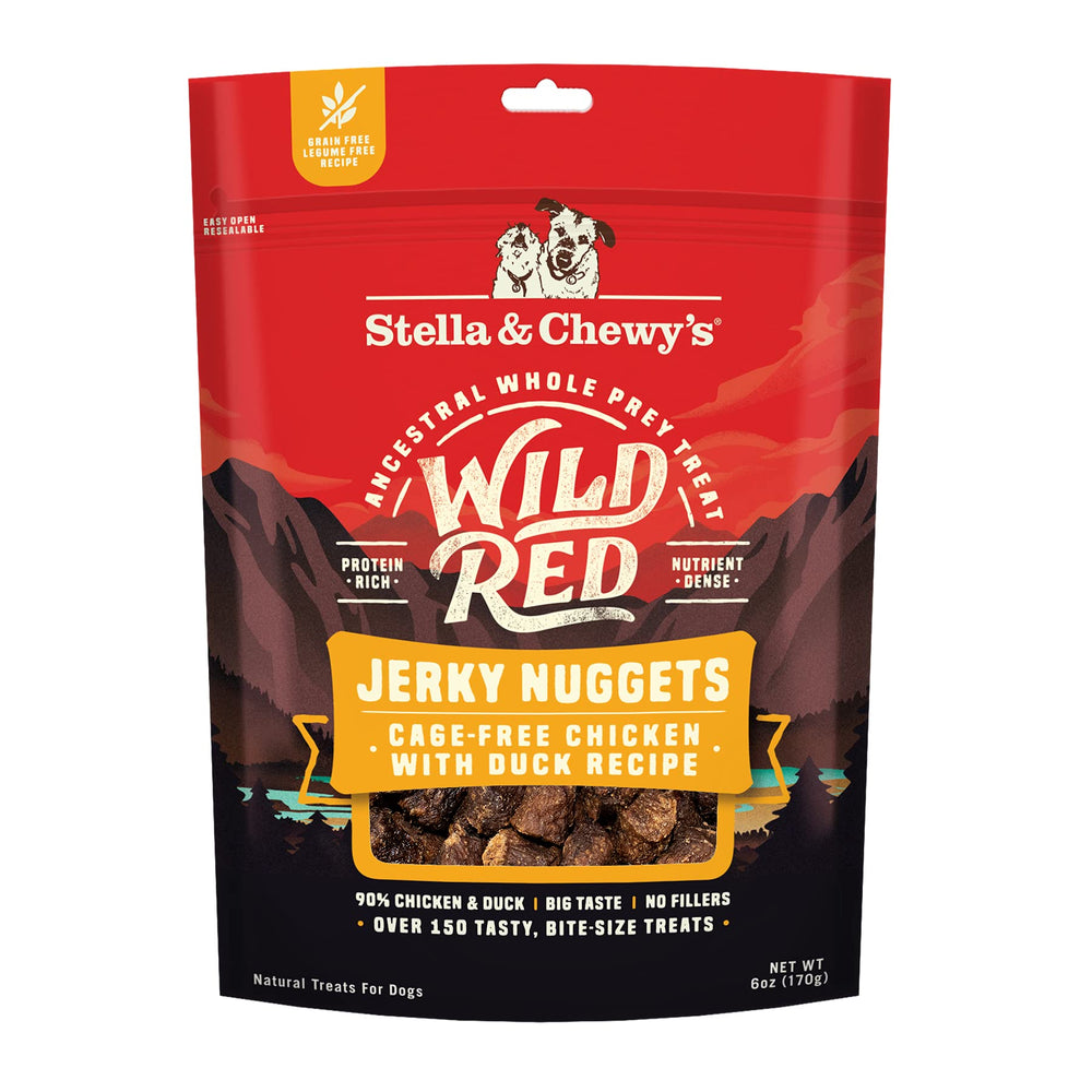 Nuggets rojos Stella & Chewy's en empaque, recompensa de entrenamiento.