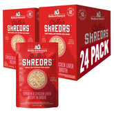 Stella & Chewy's Shredrs pollo libre de jaula, 24 sobres, opción completa para perros exigentes.