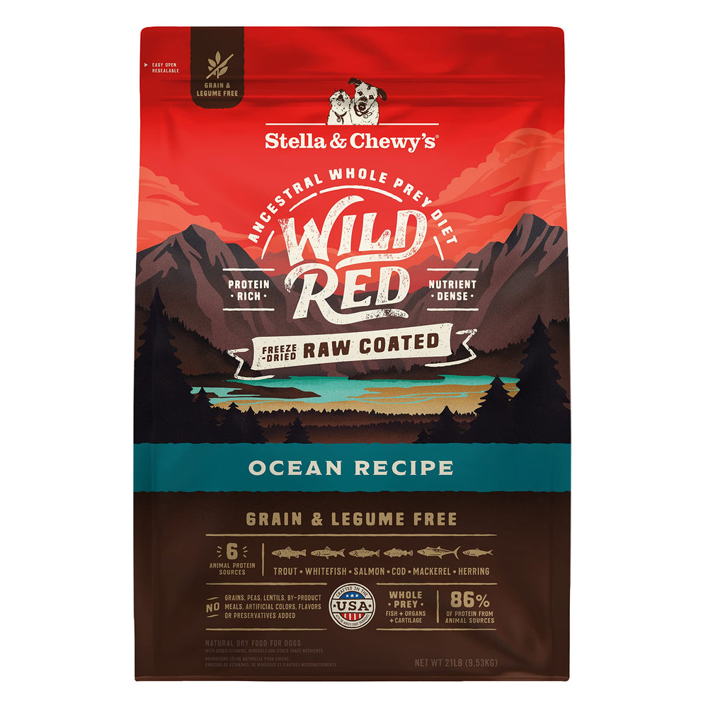 Stella & Chewy's Wild Red, bolsa de 21 libras, proteína de alta calidad para perros.