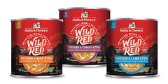 Stella & Chewy's Wild Red Stew, pollo y res, lata abierta.