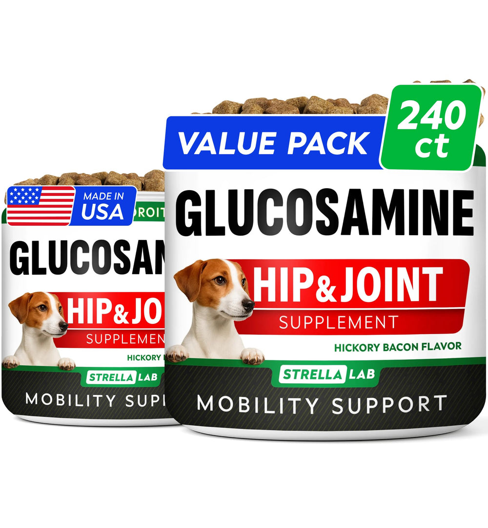 STRELLALAB glucosamina para perros, bocaditos suaves, mejor movilidad diaria.