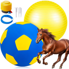 La pelota de pastoreo gigante Suilung de 30 pulgadas lista para juego en establo.