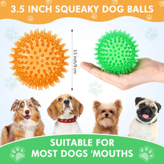 Pelotas espinosas Suilung naranja, perfectas para juegos de búsqueda y estimulación dental.