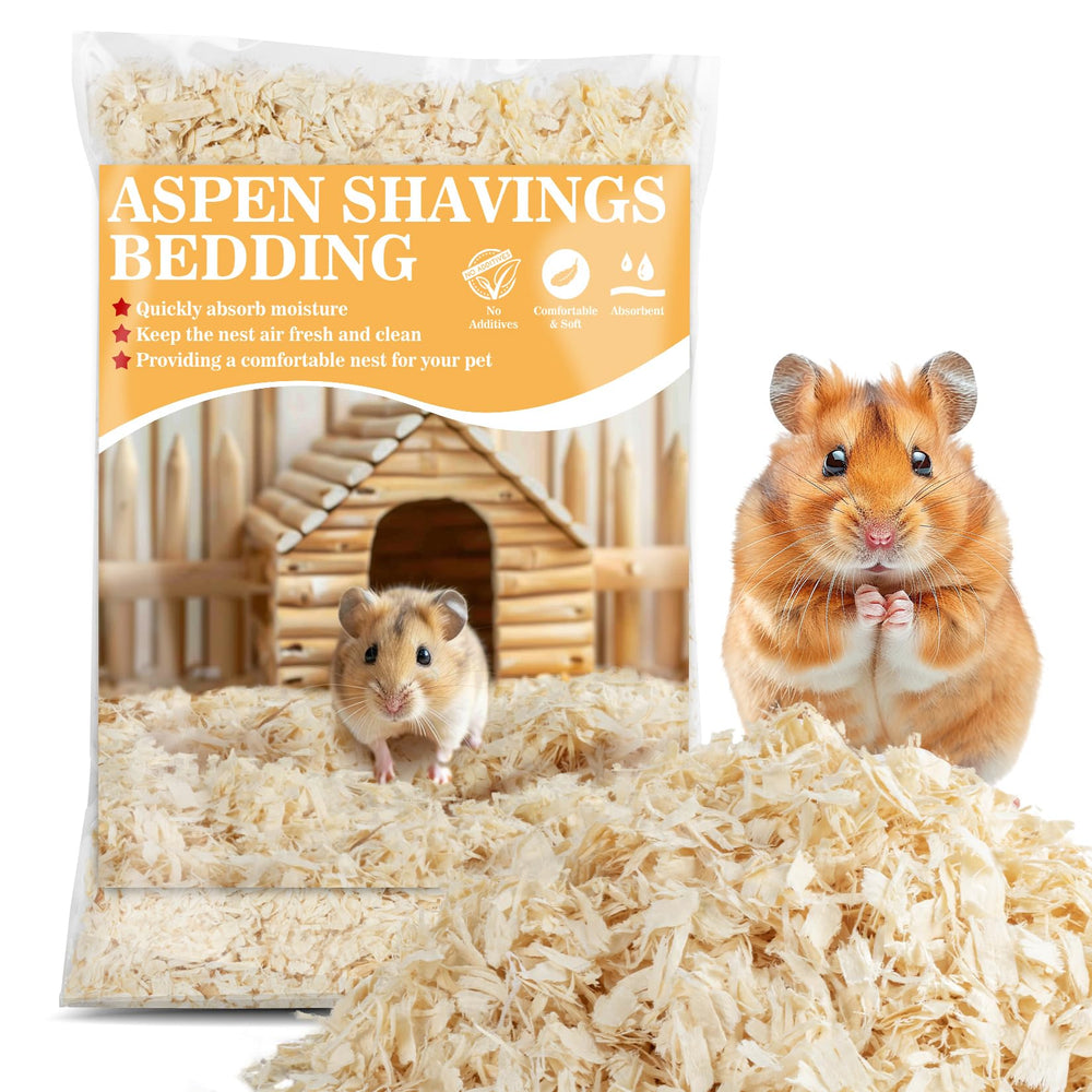 Sukh lecho de aspen para hamster, suave y absorbente para un nido limpio.