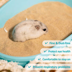 Sukh arena desértica para chinchillas: sustrato natural que seca suavemente.