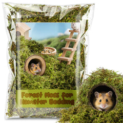 Sukh Hamster Moss nido natural: refugio suave para roedores.