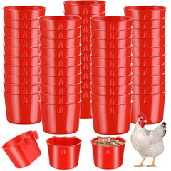 Sumind copas para jaula de aves rojo, fáciles de rellenar y limpiar