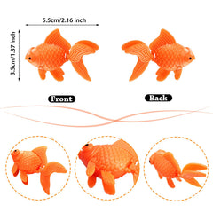 Sumind ornamento acuario pez dorado naranja realista mejora la estética del tanque