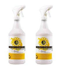 Healthy Haircare Product Sunflower Suncoat SPF: botella para protección UV suave del pelaje del caballo.