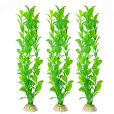 SunGrow planta plástica verde alta, ideal para añadir color y refugio en acuarios pequeños.
