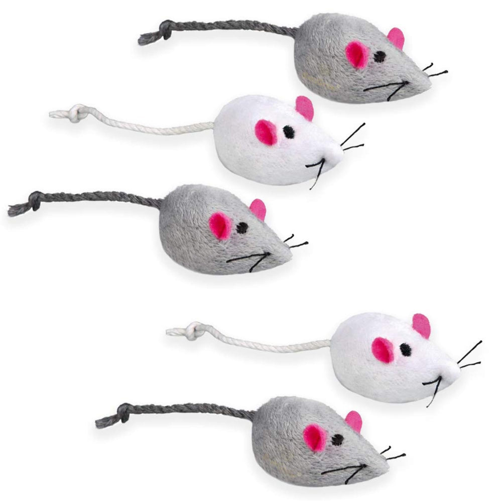 SunGrow ratón peluche con menta de gato para juego activo