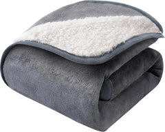 Sunheir manta impermeable cama sherpa franela: suavidad envolvente y protección de la cama.