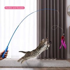 SUNSHINETOP cinta arcoíris rosa, color vibrante para atraer movimientos del felino.