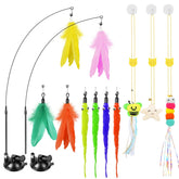 SUNSHINETOP varita de gato con plumas para juego interactivo y estimulación.