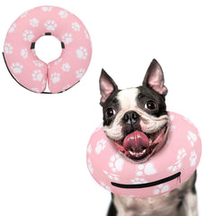 Supet collar donut inflable para perros, protección suave tras cirugía.