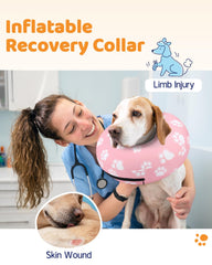 Supet collar donut inflable con ajuste seguro para postoperatorio canino.