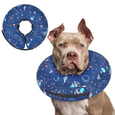 Supet collar inflable para perro con forma de donut, evita morder durante la recuperación.